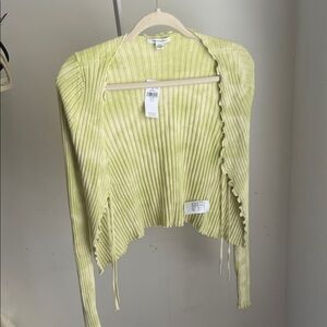 NWT American Eagle Outfitters Light Green Ribbed Sweater